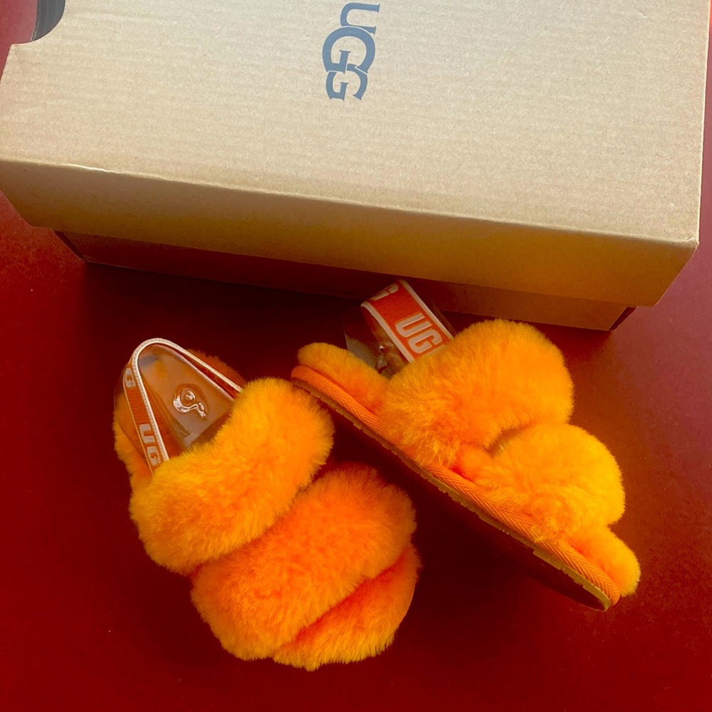 NWT Ugg Toddler Oh Yeah Orange Slippers
